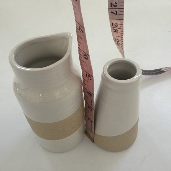 Mud Pie Mini Bud Vases Set of 2 Bloom and Home Grown Farmhouse Country - Picture 7 of 9